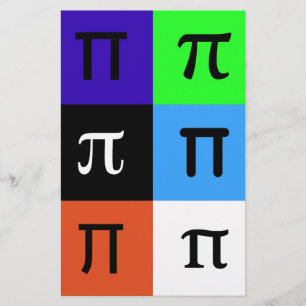 colorblock happy pi day stationery