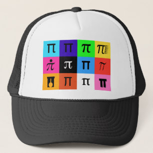 colorblock happy pi day trucker hat