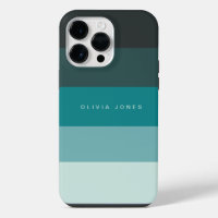 Colorblock Horizontal Stripe Black & Teal