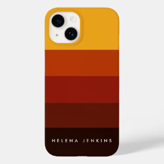 Colorblock Horizontal Striped Colourful Monogram Case-Mate iPhone 14 Case