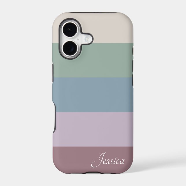 Colorblock Horizontal Stripes Monogram (Back)