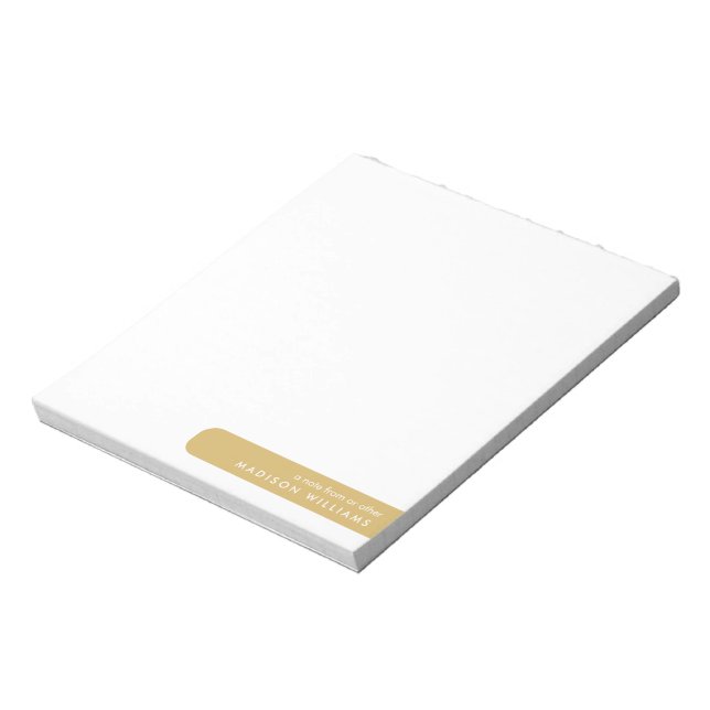 Colorblock Modern Minimalist Stylish  Notepad (Rotated)