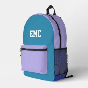 Colorblock Monogram Personalised Printed Backpack