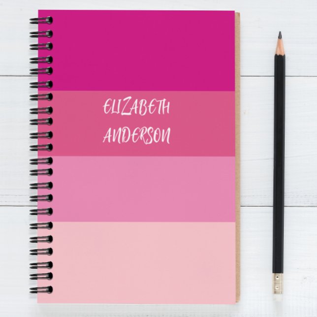 Colorblock Pink Horizontal Stripe Notebook (Creator Uploaded)