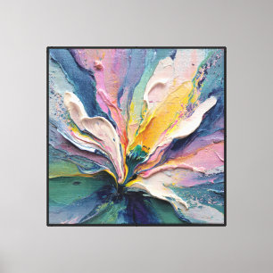 Colorburst Bloom Abstract Flower Canvas Print