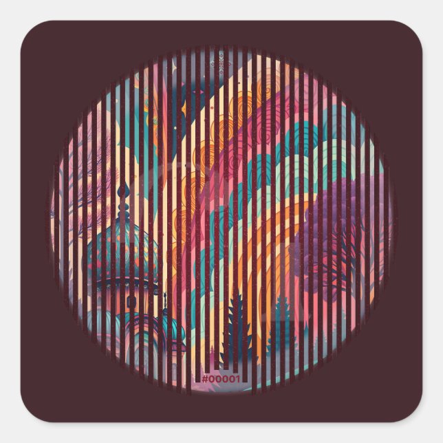 Colorburst Dome Sticker #00001 – Customisable (Front)