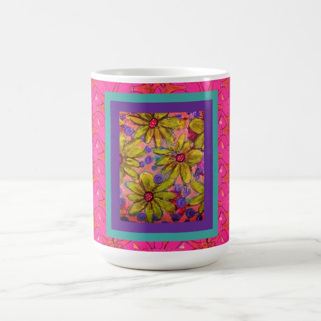 Colorburst Floral Petals Coffee Mug (Center)