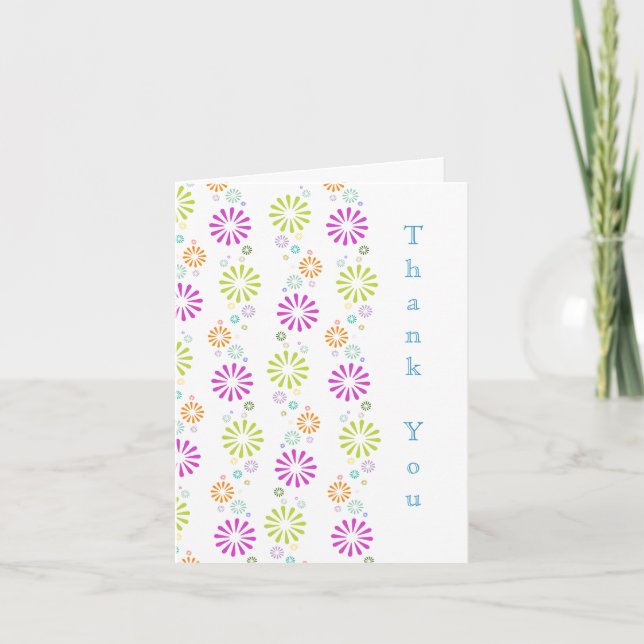 Colorbursts Thank You Card (Front)