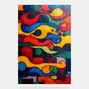 Colorcube 2 Colourful Cubism Acrylic Sign