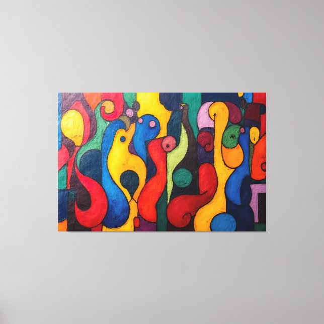 Colorcube 2 Colourful Cubism Canvas Print  (Front)