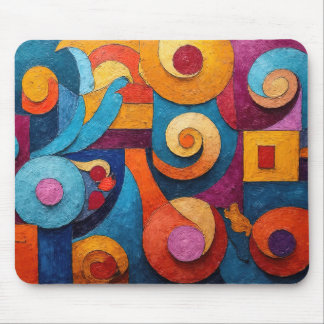 Colorcube 4 Colourful Cubism Mouse Pad