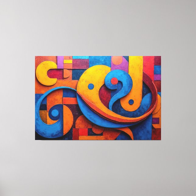 Colorcube 5 Colourful Cubism Canvas Print  (Front)