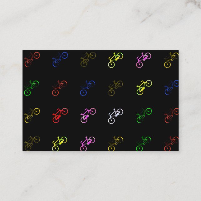 Colored bicycles business card (Front)
