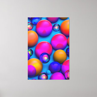 colored bubbles canvas print