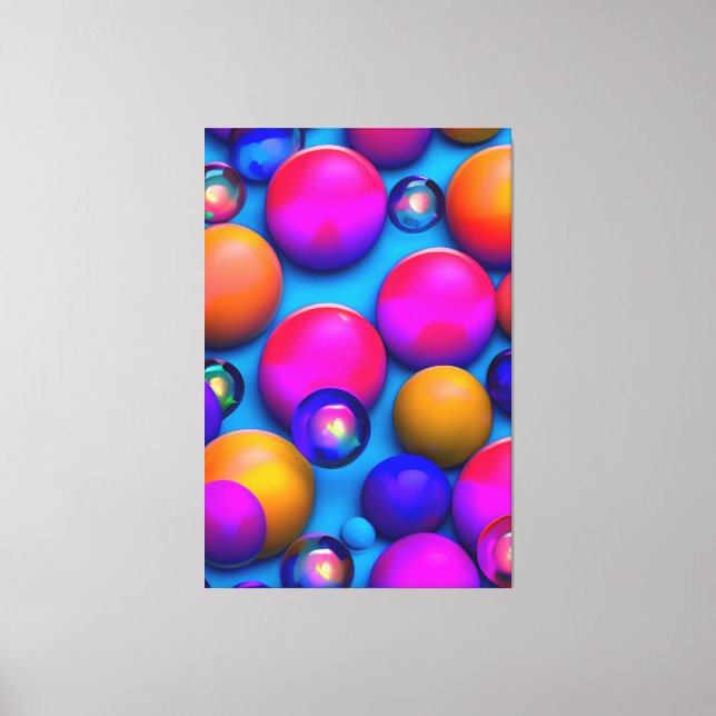 colored bubbles canvas print (Front)