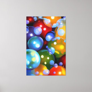 colored bubbles canvas print