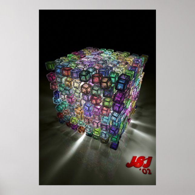 colored cubes poster (Front)
