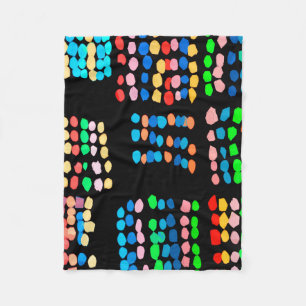 Colored dots fleece blanket