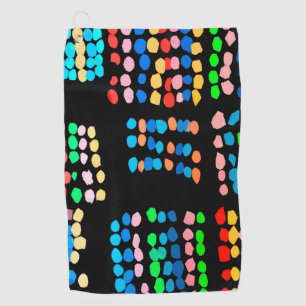 Colored dots golf towel