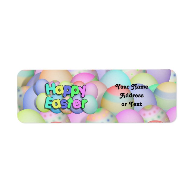 Colored Easter Eggs - Happy Easter (Front)