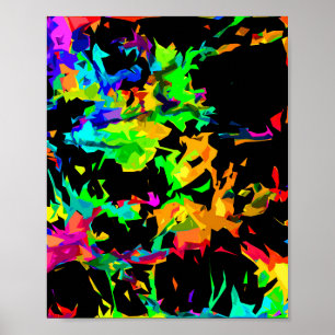Colored flames poster