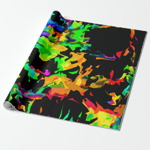 Colored flames wrapping paper