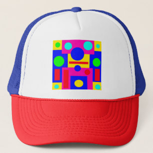 Colored geometric shapes trucker hat