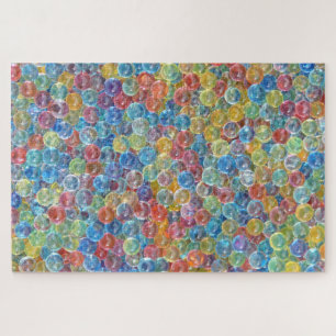 Colored Glass Balls Marbles Difficult Jigsaw Puzzle