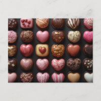 Colored hearts from chocolate Valentine's Day