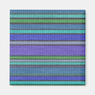 Colored knitting Stripes seamless pattern 2 Magnet