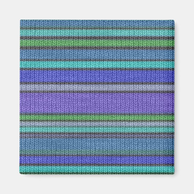 Colored knitting Stripes seamless pattern 2 Magnet (Front)