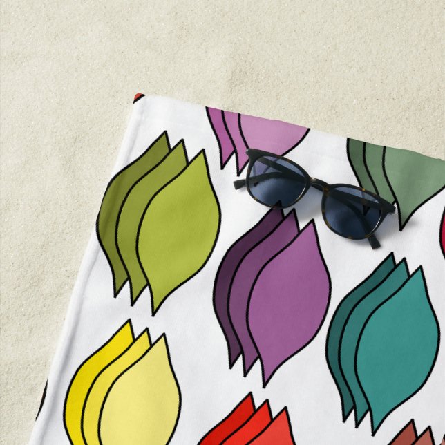 Colored Leaves  Beach Towel (In Situ)