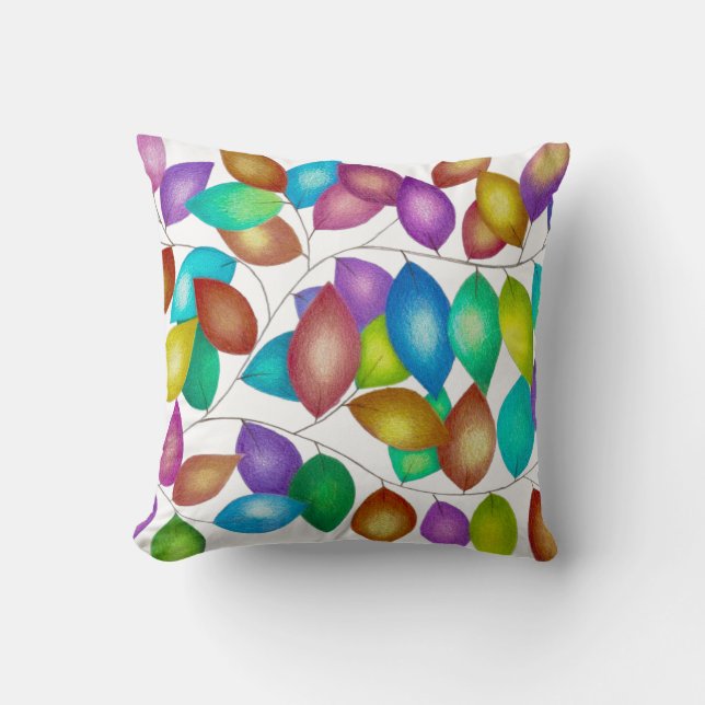 Colored leaves cushion (Front)