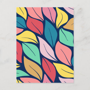 Colored Leaves Nature Abstract Holiday Postcard