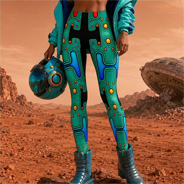 Colored Mechanical Android Futuristic Robot Leggings (Creator Uploaded)