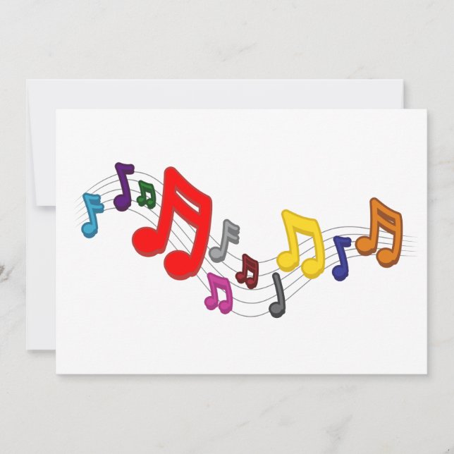 Colored music, bars. Love to music. Card (Front)