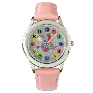colored numbers with elephant watch