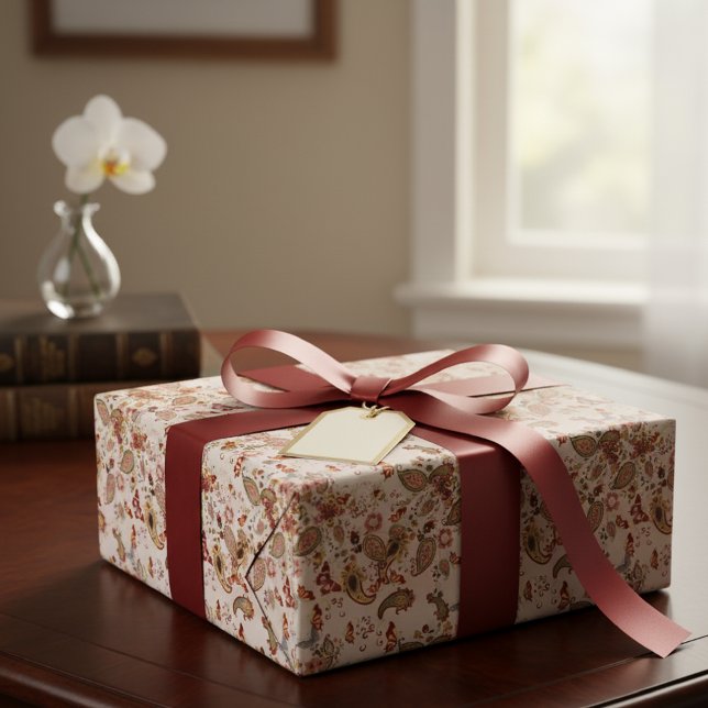 Colored paisley patterned wrapping paper (Creator Uploaded)