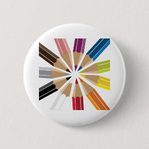 Colored Pencils 6 Cm Round Badge
