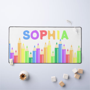 Colored Pencils Desk Mat