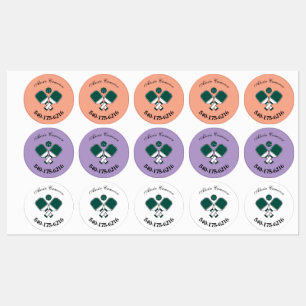 Colored Personalized Pickleball Paddle Butt Name