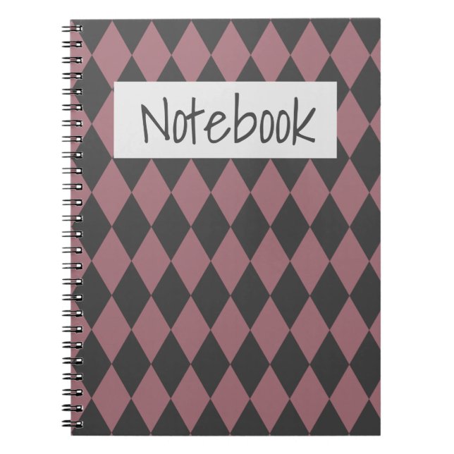 Colored rhombus elegant throw pillow notebook (Front)