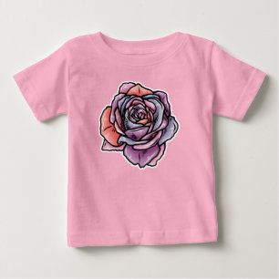 Colored Rose Flower Baby T-Shirt