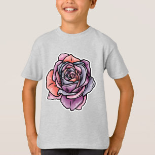Colored Rose Flower T-Shirt
