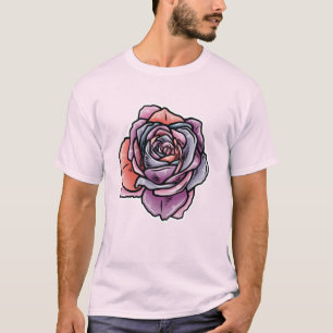 Colored Rose Flower T-Shirt