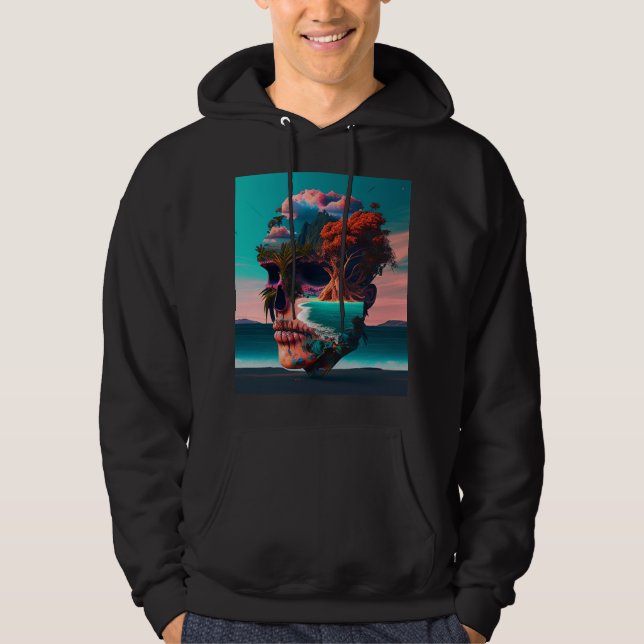 Colored skull head hoodie (Front)