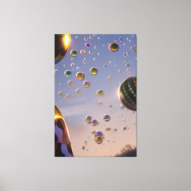 colored soap bubbles canvas print (Front)