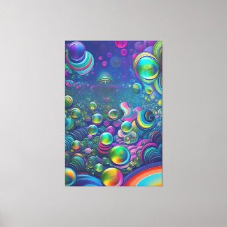 colored soap bubbles canvas print