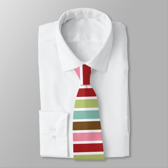 Colored Stripes Tie (Tied)