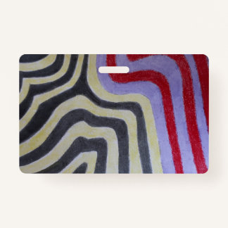Colored Waves Badge ID Badge